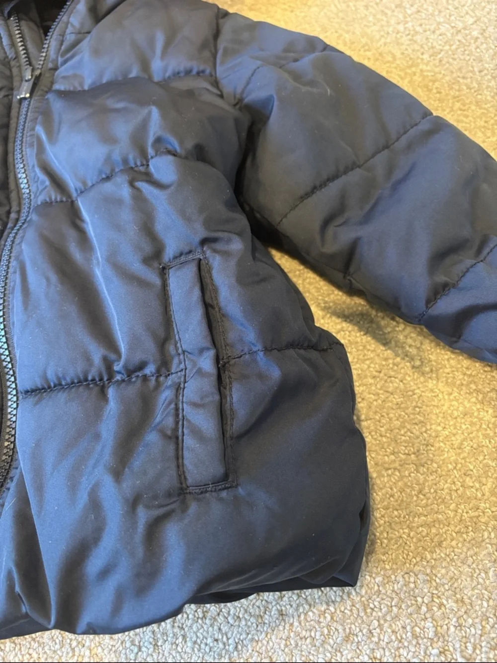 Old Navy Kids Hooded Puffer Jacket - Navy Blue